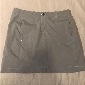 Black and white gingham pattern golf skort